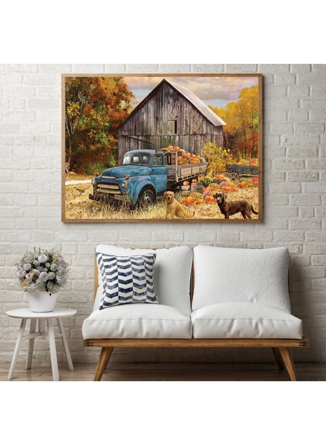 NIBEMINENT Beautiul Countryside Pattern Oil Painting By Hand Craft Painted For Home Décor Multicolour 15.74x19.68inch - Image 2