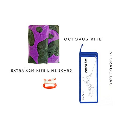 Kizh Kite Octopus Large Frameless Soft Parafoil Kites 157 Inchs Long Tail Easy to Fly for Adults Kids OutdoorActivitiesBeach Trip Great Gifts to Kids Build Childhood Priceless MemoriesPurple - Image 5