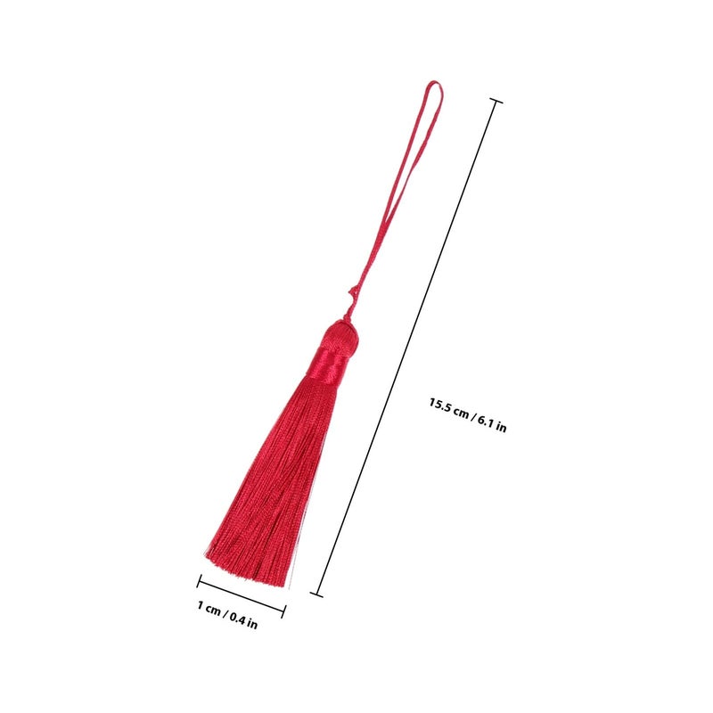 25pcs 8cm Red Tassel Charms Bulk DIY Craft Accessories for Jewelry Making Keychains - Image 3