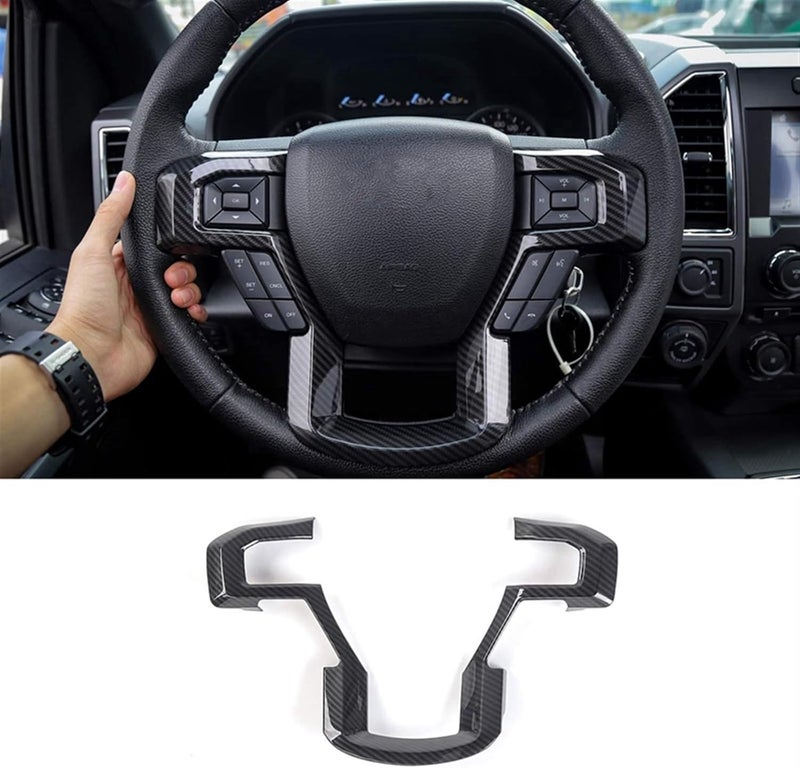 Wivplex Carbon Fiber Steering Wheel Cover Trim for Ford F-Series - Image 2
