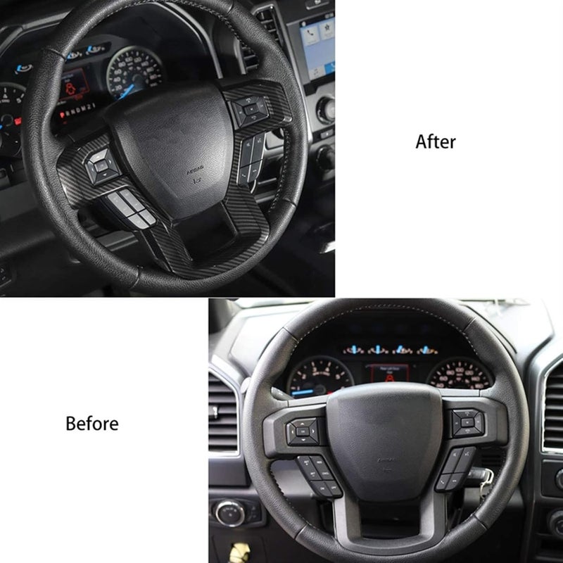 Wivplex Carbon Fiber Steering Wheel Cover Trim for Ford F-Series - Image 3