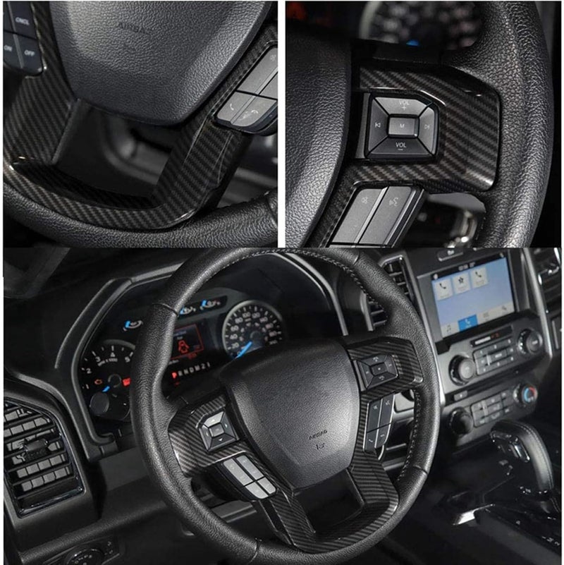 Wivplex Carbon Fiber Steering Wheel Cover Trim for Ford F-Series - Image 4