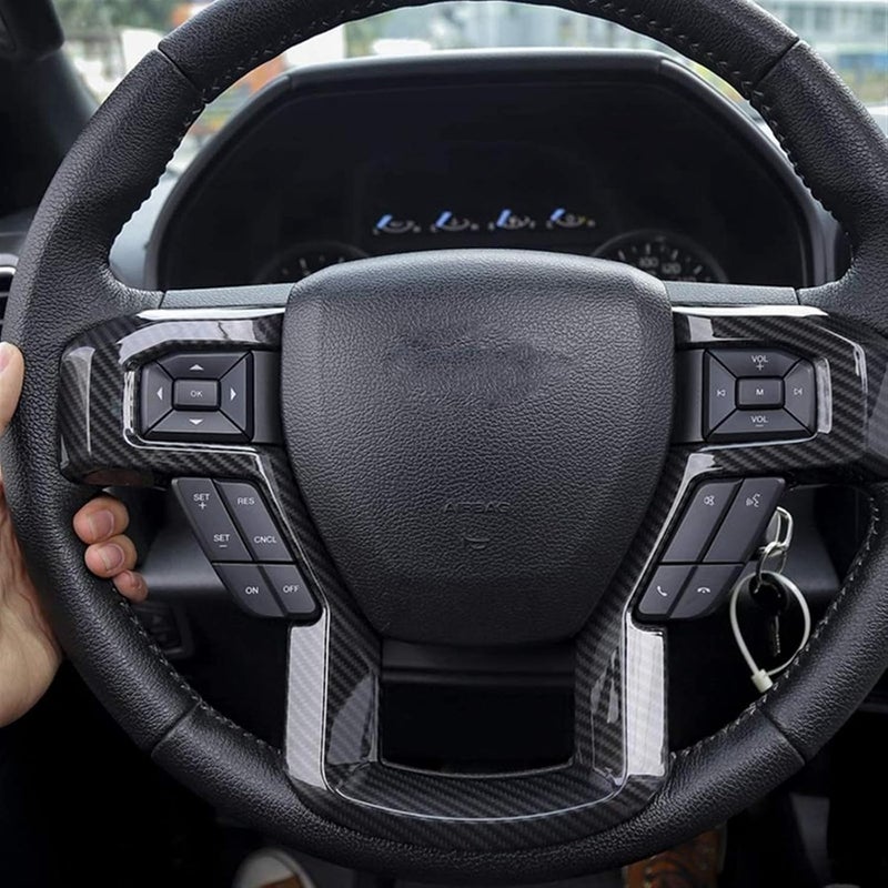 Wivplex Carbon Fiber Steering Wheel Cover Trim for Ford F-Series - Image 5