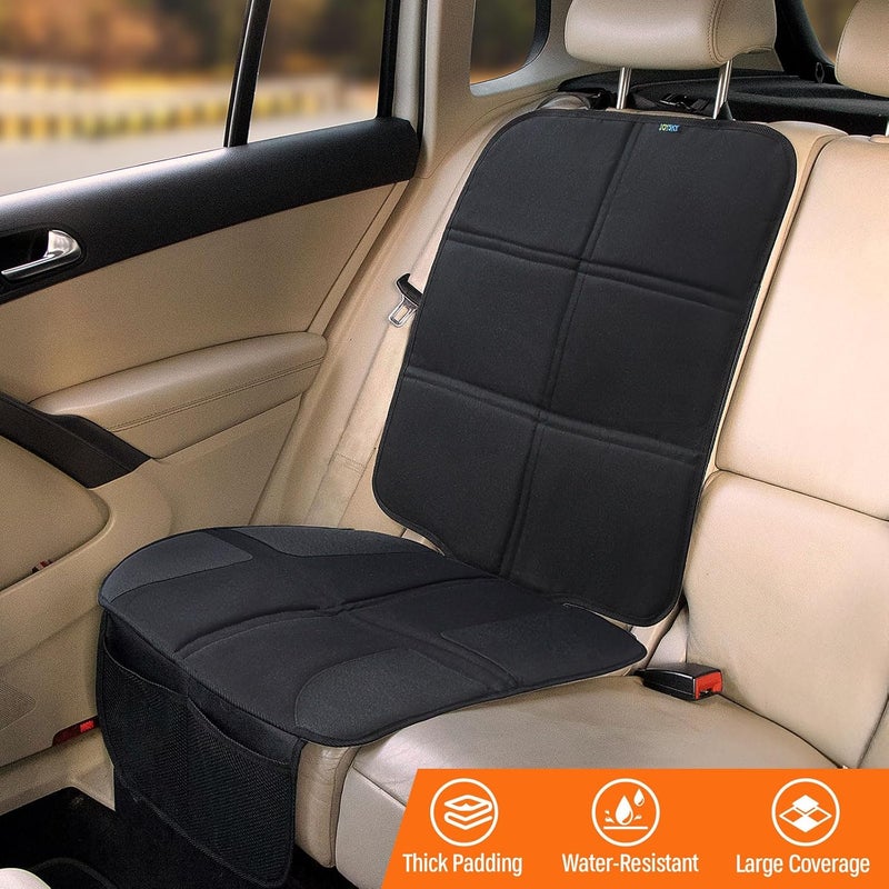 JOYSKY Car Seat Protector 2 Pack Waterproof Carseat Protector with Thickest Padding and NonSlip Backing Car Seat Cover for Under Child Carseat Protect Your Vehicle Leather Interior - Image 2