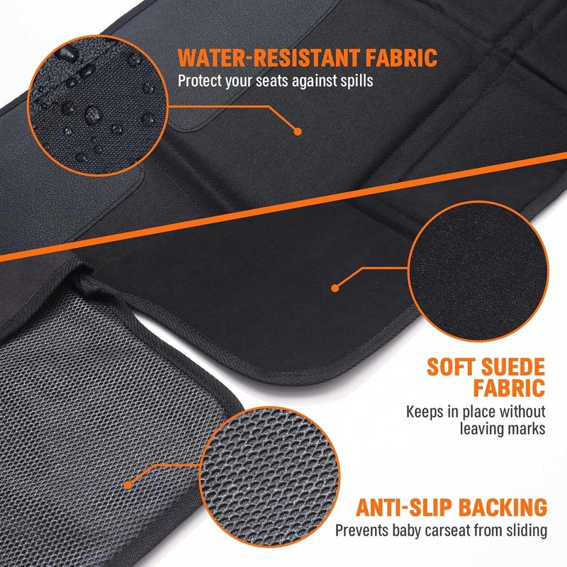 JOYSKY Car Seat Protector 2 Pack Waterproof Carseat Protector with Thickest Padding and NonSlip Backing Car Seat Cover for Under Child Carseat Protect Your Vehicle Leather Interior - Image 4