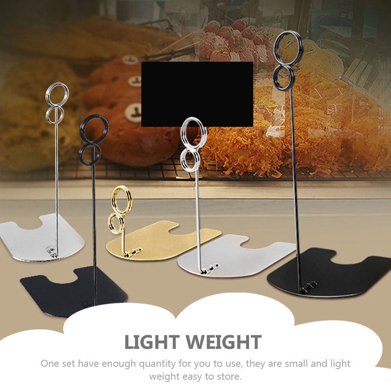 10Pcs Tabletop Card Clips Stainless Steel Price Clips Decorative Name Cards Clips Table Decors - Image 5