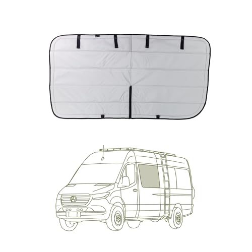 VanEssential Insulated Magnetic Blackout Window Cover Designed for Mercedes-Benz NCV3 & VS30 Crew Window with Bare Metal Window Frame ONLY (Van Years 2007 to Current Model) - Cool Gray - Image 1