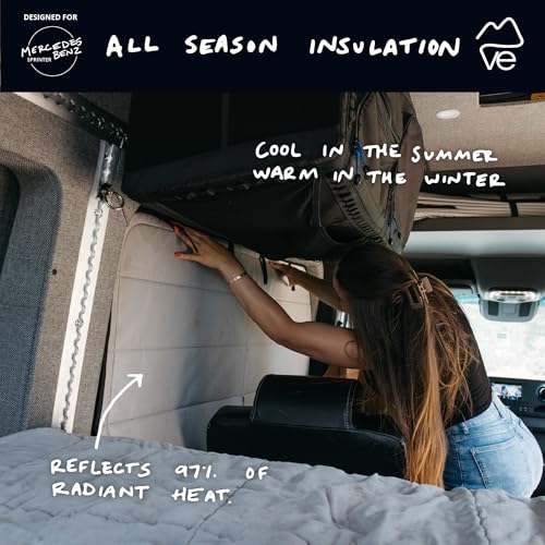 VanEssential Insulated Magnetic Blackout Window Cover Designed for Mercedes-Benz NCV3 & VS30 Crew Window with Bare Metal Window Frame ONLY (Van Years 2007 to Current Model) - Cool Gray - Image 3