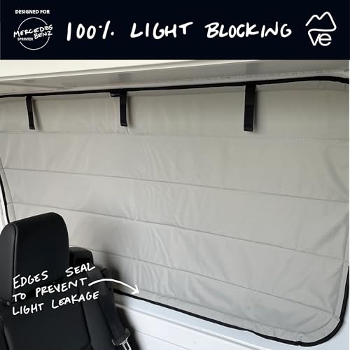 VanEssential Insulated Magnetic Blackout Window Cover Designed for Mercedes-Benz NCV3 & VS30 Crew Window with Bare Metal Window Frame ONLY (Van Years 2007 to Current Model) - Cool Gray - Image 4