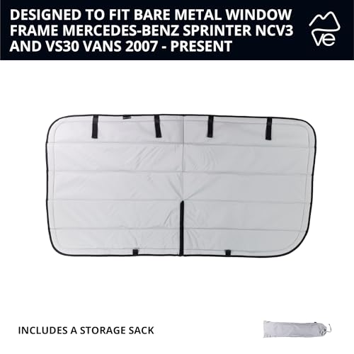 VanEssential Insulated Magnetic Blackout Window Cover Designed for Mercedes-Benz NCV3 & VS30 Crew Window with Bare Metal Window Frame ONLY (Van Years 2007 to Current Model) - Cool Gray - Image 5