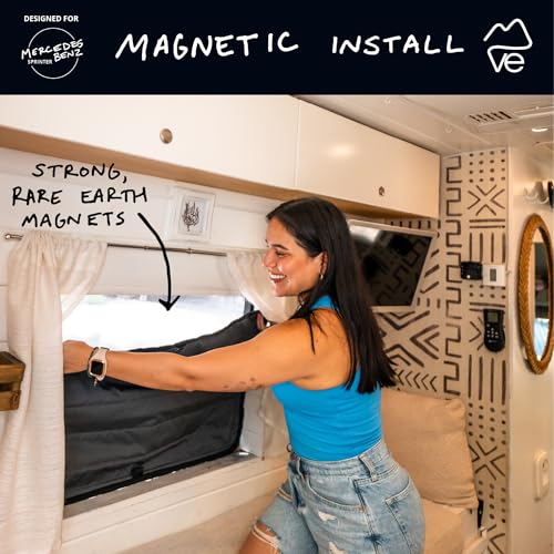 VanEssential Insulated Magnetic Blackout Window Cover Designed for Mercedes-Benz NCV3 & VS30 Crew Window with Bare Metal Window Frame ONLY (Van Years 2007 to Current Model) - Cool Gray - Image 2