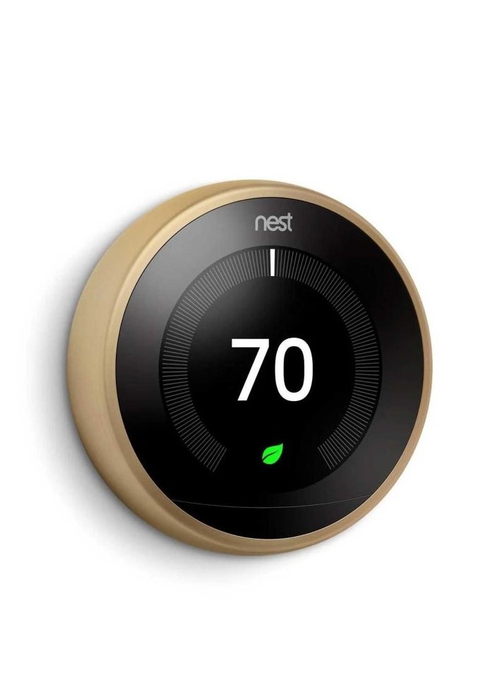 Nest Nest Learning T3032US 3rd Gen Thermostat - Brass  - Image 1