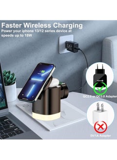XIPH 3-in-1 Magnetic Wireless Charger Stand, Fast Charging Station for iPhone 14/13/12 Series, MagSafe Apple Charger for iWatch 7/SE/6/5/4/3/2 & AirPods Pro 2/3/2  - Image 3