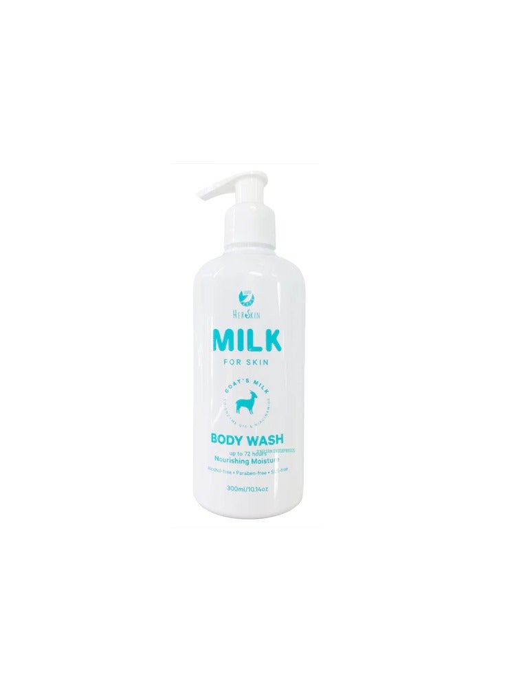 Her Skin Goat Milk Body Wash - Ultimate Cleanser and Nourishing Moisturizer for 72-hour Hydration, Targets Dull, Dry, and Rough Skin, Fades Age Spots, and Brightens Skin, 300ml. - Image 1
