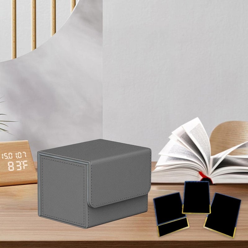 klarako Trading Card Deck Box Organizer Storage Holder Container Album W/ Magnet Closure for TCG  Gray - Image 2