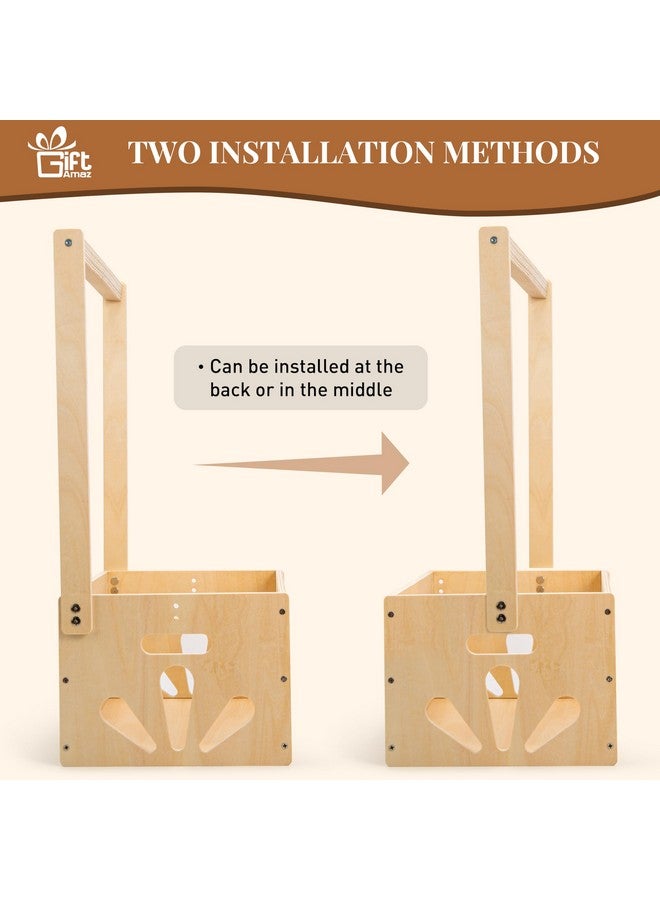 GiftAmaz Wooden Baby Shower Crate Closet, Baby Storage Crate Hamper with Handle, Basket for Baby Shower Gifts, Welcome Gift Basket for Newborn Boys Girls, Pregnancy Gifts for New Parents - Image 5
