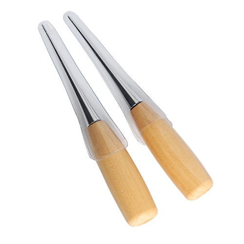 Co-link 2PCS Alloy Steel Wood Handle Punching Tapered Awl Craft Cloth Scratch Awl Repair Tool for DIY Craft - Image 1