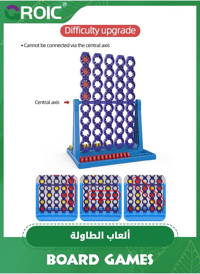 GROIC - Gaming Connect 4 Spin Game, Features Spinning Connect 4 Grid, 2 Player Board Games for Family and Kids, Strategy Board Games,4 in a Row Game,Family Fun Games - Image 1