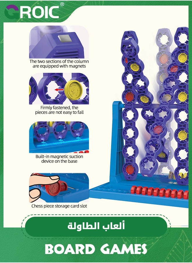 GROIC - Gaming Connect 4 Spin Game, Features Spinning Connect 4 Grid, 2 Player Board Games for Family and Kids, Strategy Board Games,4 in a Row Game,Family Fun Games - Image 1