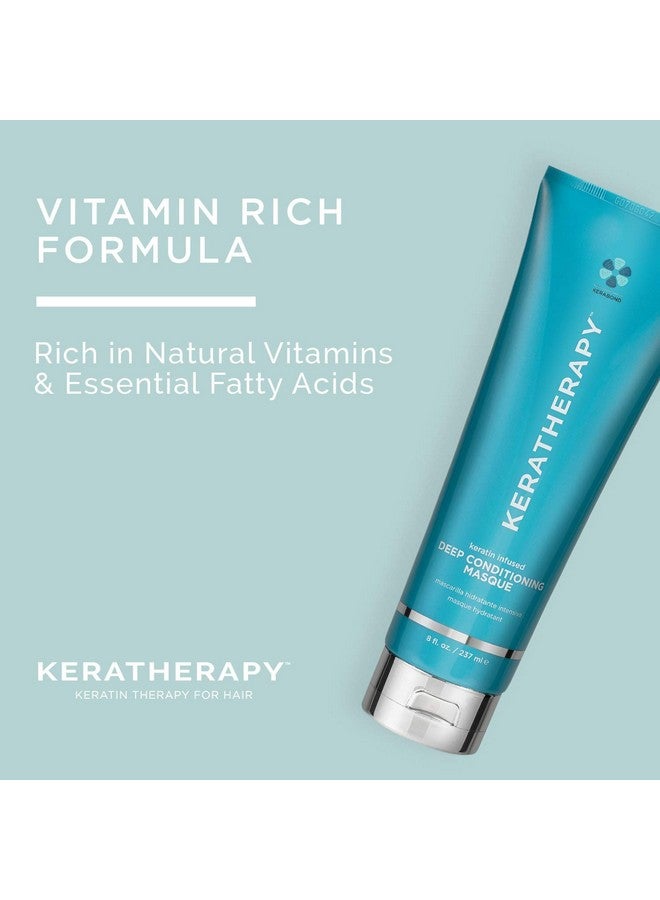 KERATHERAPY Keratin Infused Deep Conditioning Masque 8 Fl. Oz. 237 Ml Moisturizing & Hydrating Hair Treatment With Kerabond Jojoba Nettle Root Extract Wheat Oil & Persian Walnut - Image 3
