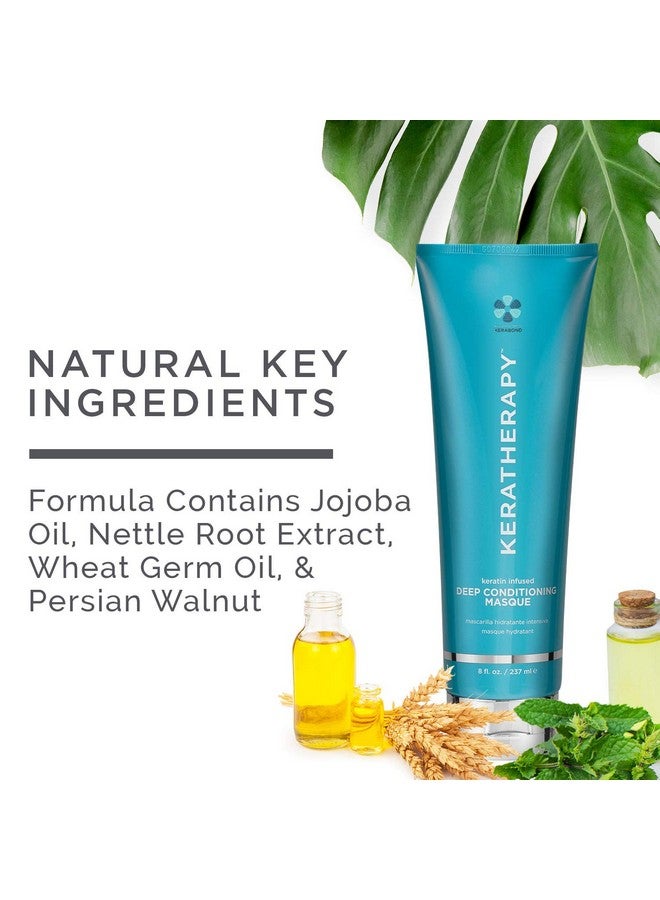 KERATHERAPY Keratin Infused Deep Conditioning Masque 8 Fl. Oz. 237 Ml Moisturizing & Hydrating Hair Treatment With Kerabond Jojoba Nettle Root Extract Wheat Oil & Persian Walnut - Image 4