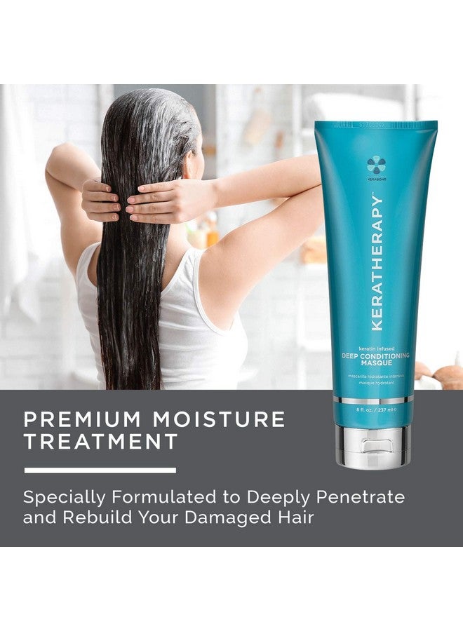 KERATHERAPY Keratin Infused Deep Conditioning Masque 8 Fl. Oz. 237 Ml Moisturizing & Hydrating Hair Treatment With Kerabond Jojoba Nettle Root Extract Wheat Oil & Persian Walnut - Image 5