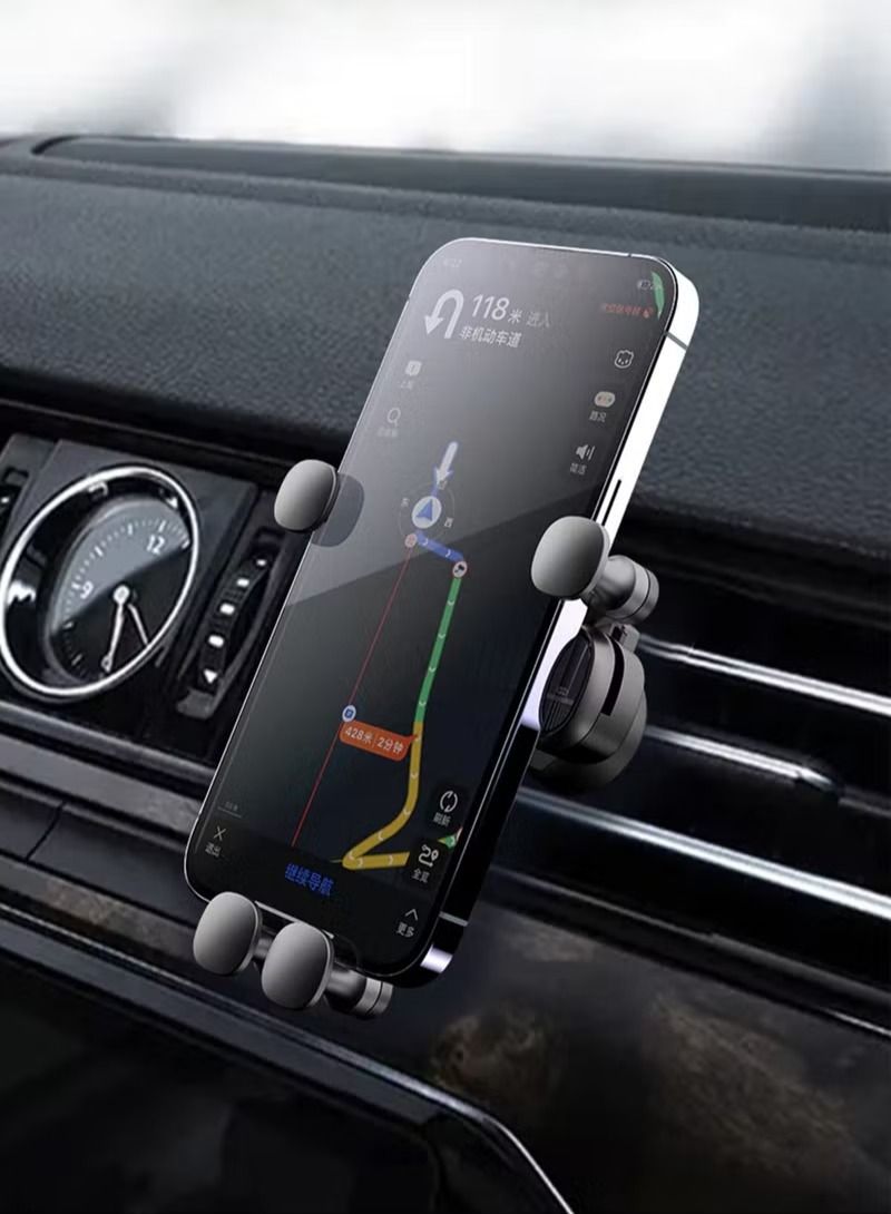 Wtech Little One 5 Gravity Car Phone Holder Air Vent Clip Mount Mobile Phone Stand Black - Image 3