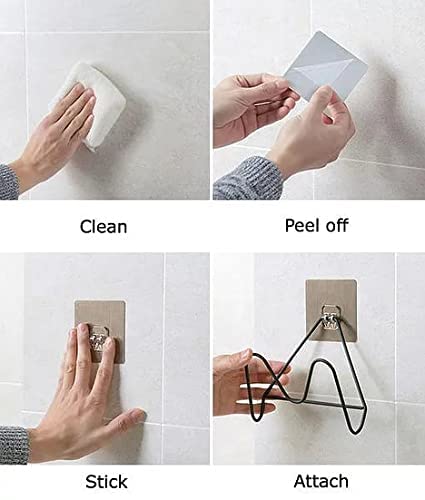 QUPET Pot Lid Rack Holder Chopping Board Rack with Self Adhesive Strip Sticks Strong Drill Free Extra Free Strip Pack of 1 - Image 3