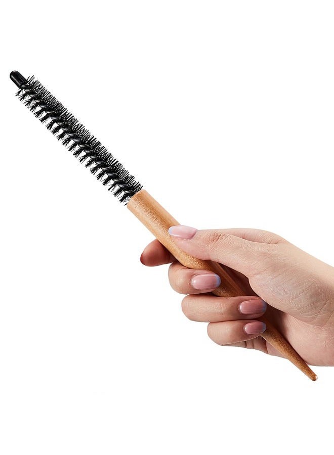 Patelai Small Round Hair Brush Mini Round Comb Quiff Roller Comb Hair Styling Brush Salon Hairdressing Brush for Thin Hair, Short Hair, Bangs, Beard, Lifting, Curling (25.5 cm) - Image 3