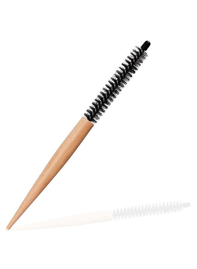 Patelai Small Round Hair Brush Mini Round Comb Quiff Roller Comb Hair Styling Brush Salon Hairdressing Brush for Thin Hair, Short Hair, Bangs, Beard, Lifting, Curling (25.5 cm) - Image 1