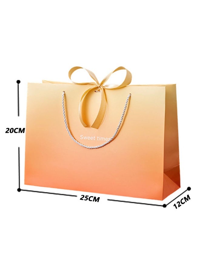 10 حزمة حقائب هدايا التدرج مع الشريط ، 25x12x20cm حقائب هدايا ورقية قابلة لإعادة الاستخدام المحمولة للتسوق حفلة عيد ميلاد حفل الزفاف عطلة هدية التعبئة والتغليف - Image 3