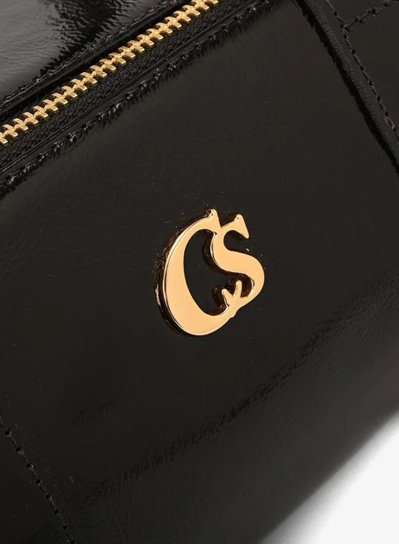 Carmen Steffens  Cylindrical Black Leather Bag for Women | Best Price UAE