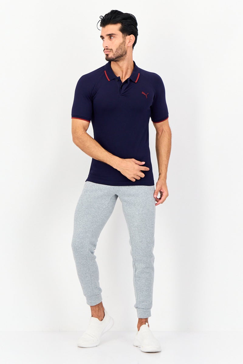 PUMA Men Sportswear Fit Short Sleeves Outdoor Polo Shirt, Navy Blue - Image 4