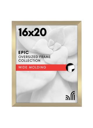 Americanflat 16x20 Picture Frame with Polished Plexiglass  Gold Picture Frame  Wide Photo Frames Made of Engineered Wood for Vertical or Horizontal Wall Display  Epic Collection  Gold - pzsku/Z0F98FD28C2A49C32687CZ/45/1749490392/119fc34d-eab4-47e3-be49-18ff51527c42