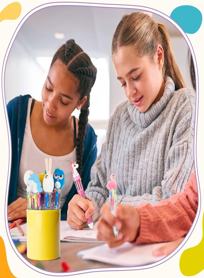 Mooliwe 18 Pcs Multicolor Pen in One Include 4 In1 and 10 in 1 Colored Cute Pens Retractable Cartoon Ballpoint for Valentine's Day Party Favor Birthdays Fun Gifts Prize (Classic) - Image 5