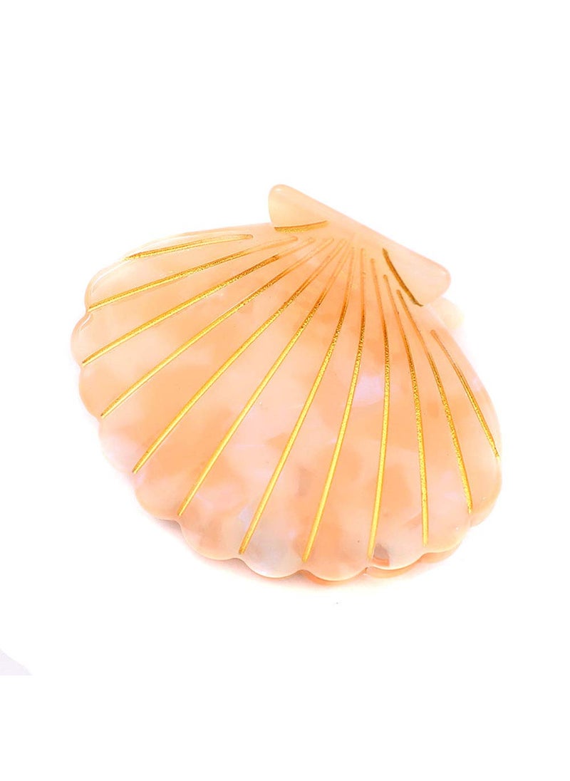 Suoirblss Shell Jaw Clip Hair Claw Clip Clamps Resin Hair Clips Marble Pattern Hairpins Hair Accessories for women Styling Hairdressing Yellow 