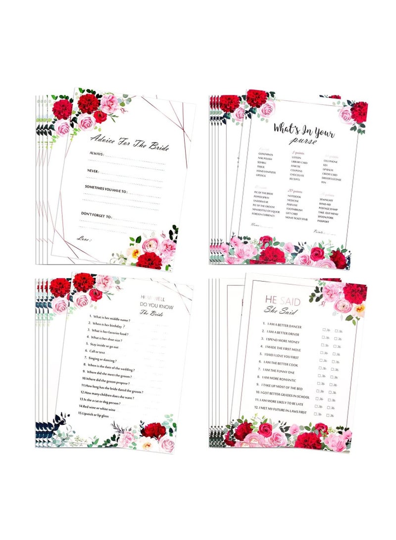 Excefore 20 × ألعاب حفلة hen للبالغين نصائح لعروس بطاقات قال هو قالت هي بطاقات ألعاب hen do اختبار لملحقات ليلة hen - Image 1