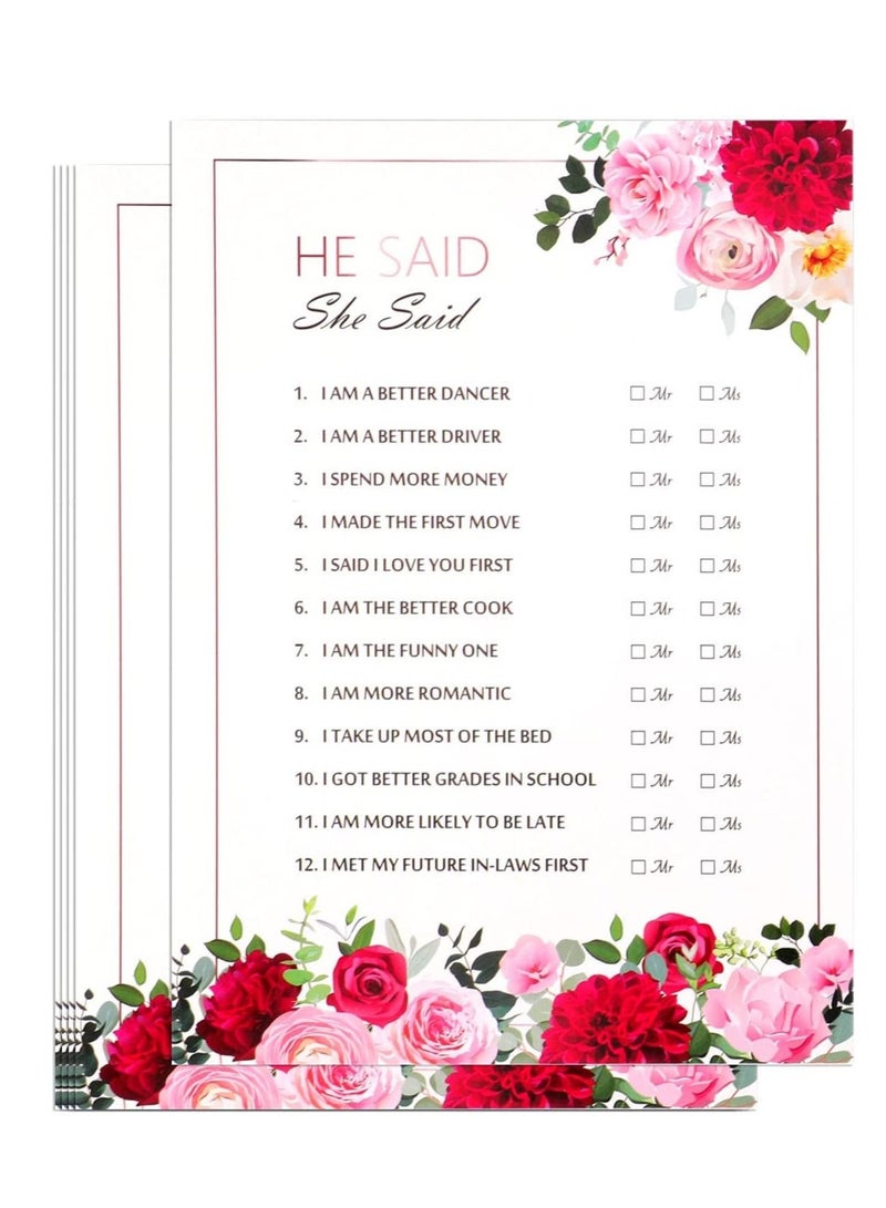 Excefore 20 × ألعاب حفلة hen للبالغين نصائح لعروس بطاقات قال هو قالت هي بطاقات ألعاب hen do اختبار لملحقات ليلة hen - Image 5