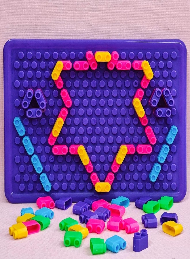 AMANVANI DIY Building Block Creative Toy with Plastic Board for Kids, Educational Blocks Puzzles for Boys & Girls, Creative Jigsaw Puzzle for Kids, Creative Game Toy for Children 1pcs - Image 3