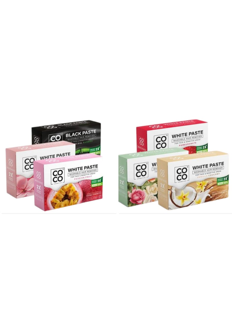 Coco White Paste For Hair Removal, Body And Face, Coco Wax, 6 Pieces - Image 4