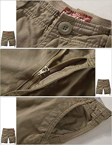 Match Men's Twill Comfort Cargo Short Without Belt #S3612 (Label Size 5XL/42 (US 40), Light Khaki) - Image 5