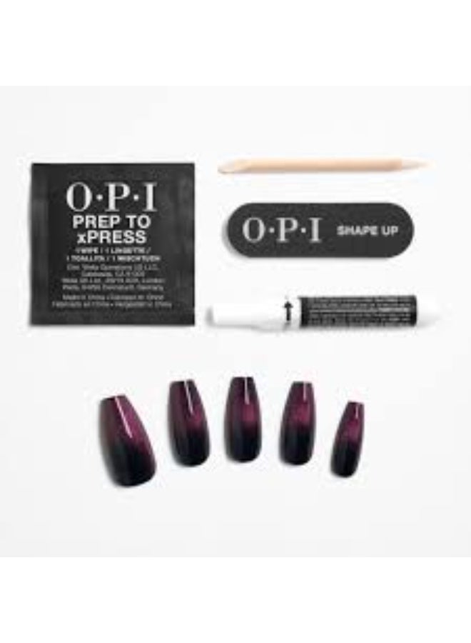 Opi xPress/On False Gel-Like Nails Color Swipe Night Nail Polish x30 - Image 2