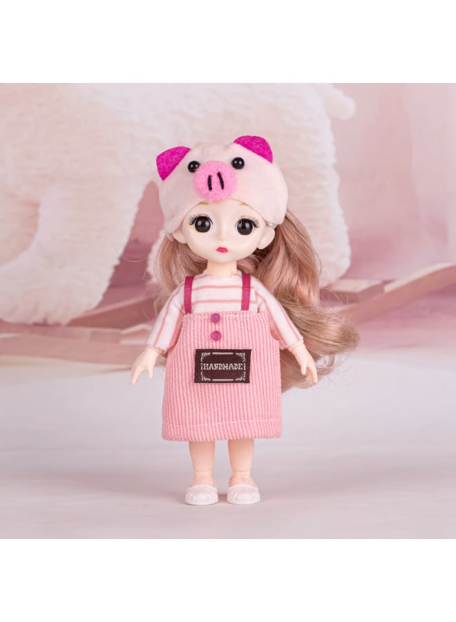 Children's Day Gift Bjd6 Points Doll Clothes Shake Sound Explosions Girl Diy Makeup Children's Toy Handmade Doll Fluid Bear-Color:G6-182-1-Height:The Whole Doll 】 - Image 1