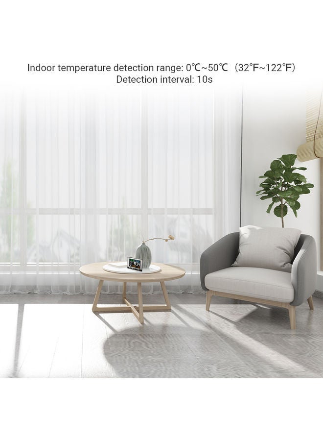 NIBEMINENT Digital Multifunctional Clock Black/White 15.5x12x9.5cm - Image 2