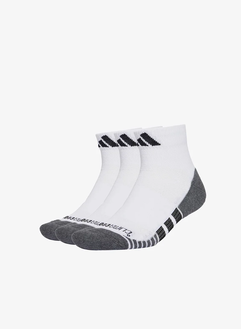 Adidas 3 Pack Climacool Cushioned Quarter Socks