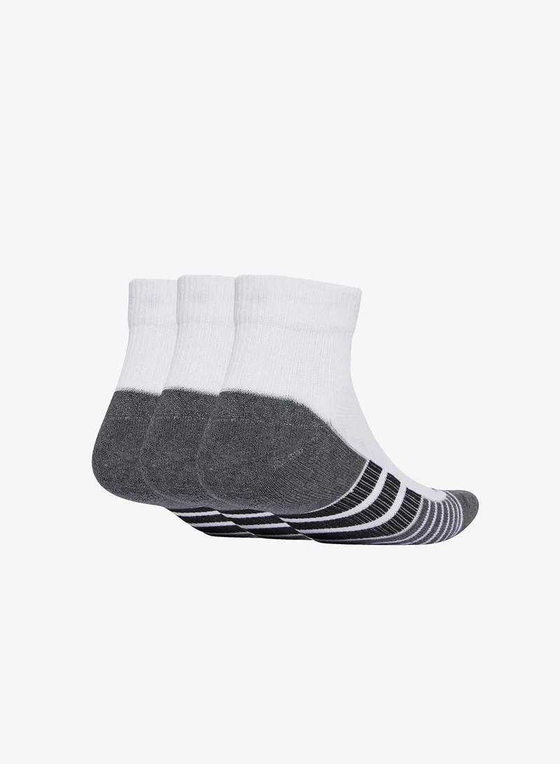 Adidas 3 Pack Climacool Cushioned Quarter Socks