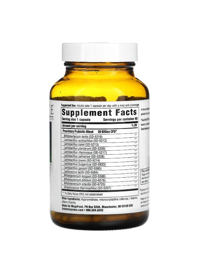 Innate Response Formulas Innate Response Formulas, Flora 20-14, Ultra Strength, 60  Capsules  - Image 2