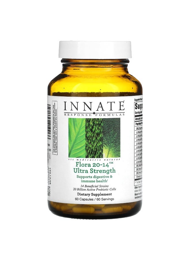 Innate Response Formulas Innate Response Formulas, Flora 20-14, Ultra Strength, 60  Capsules  - Image 1