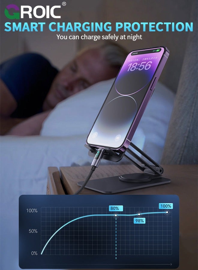 GROIC USB C to Lightning Cable, 4FT Charging Syncing Cord with LED Display Compatible with iPhone 15 Pro Max 14 13 13 Pro 12 Pro Max 12 11 X XS XR 8 Plus, Supports Power Delivery - Image 5