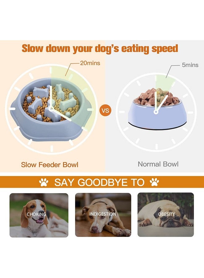وعاء طعام بطيء مضاد للاختناق للكلاب، وعاء تفاعلي لمنع الانتفاخ، وعاء طعام غير قابل للانزلاق للكلاب | وعاء ألغاز للكلاب (اللون حسب المتوفر) - Image 3
